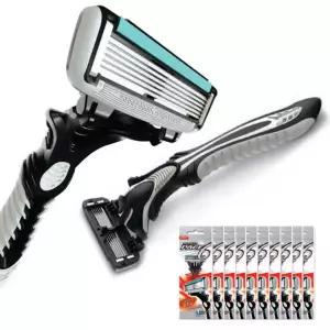 6중날 페이스6 고급 휴대용면도기 10P 박스쉐이브 일회용품 모텔 호텔 여행용 용면도기 출장 일회용 세트