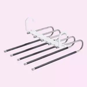 5단 접이식 옷장정리 집정리 수납 논슬립 바지걸이