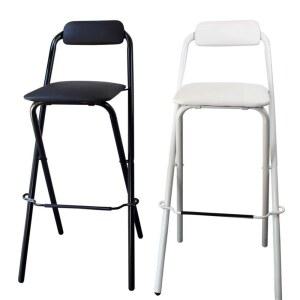 접이식 높은 스탠드 홈바 키높이 의자 사각 화이트 카페