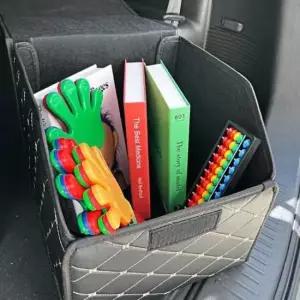 [CAR] 소형 차 가죽커버 신발 차량용 트렁크 정리함