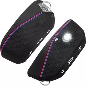 BMW 키 포브 커버용 QBUC 2PCS 2024 2023 2025 7 시리즈 IX I5 M60 X5 X7 X6 차량용 프로텍터(3 버튼