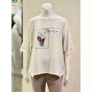 [벨리시앙] 세이브존01 쉬폰 티셔츠 배색 블라우스 2color BL3205_P364356931