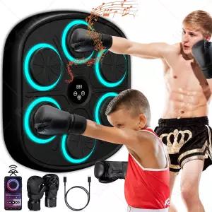 2024년 블루투스 및 장갑이 장착된 스마트 음악 복싱 머신 벽걸이 펀칭 타겟 가정 사무실 또는 체육관용