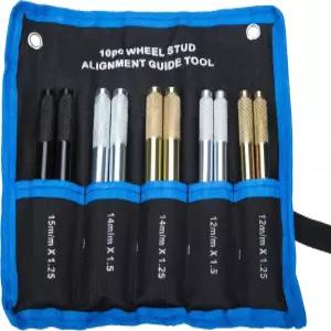 10 PCS 자동차 휠 정렬 도구 타이어 스터드 핀 키트 기계용 강철 합금 러그 볼트 장착 볼트로 교체를 위한