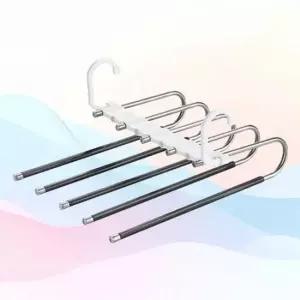 5단 접이식 바지걸이 논슬립 바지옷걸이 옷장정리