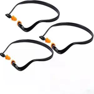 촬영용 3팩 밴드 이어플러그 수면/작업/콘서트용 29dB NRR 소음 제거 - 청력 보호 수영 및 건설용 재사용