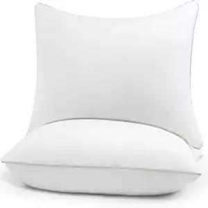 수면용 히문 침대 베개 2팩 표준 크기의 쿨링 세트 2개 옆구리 등 수면자를 위한 최고급 극세사 커버