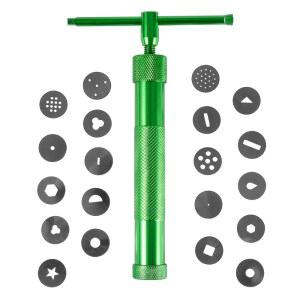 스테인리스 스틸 점토 압출기 슈가 페이스트 케이크 퐁당 장식 도구 세트 세라믹 및 도자기 믹서 & 프레스(녹색)