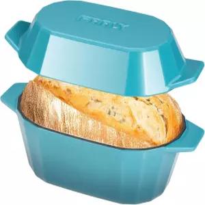 빵 굽기용 에나멜 주철 더치 오븐 - 뚜껑이 있는 3QT 타원형 원형 헤비 듀티 팬 논스틱 세라믹 코팅