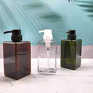 회전펌프용기 사각 펌프 샴푸 450ml 디스펜서 그린 공병 용기 샴푸