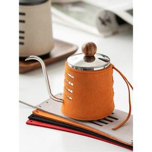 드립포트 커피 오렌지 원두 유리 레더 선물용 포트 아돌프 커피포트 350ml