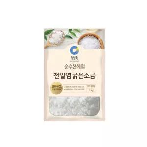 청정원 천일염 굵은 소금 1kg x 12개