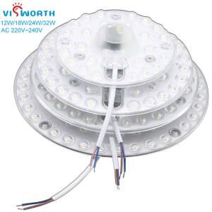 12W 18W 24W 32W LED 모듈 장식 AC 원형 램프 SMD2835 편리 220V 조명 소스 와이어 240V