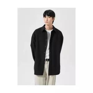 에잇세컨즈 8SECONDS 바이오워싱 코튼 옥스포드 셔츠 블랙 454964LQ35 159536