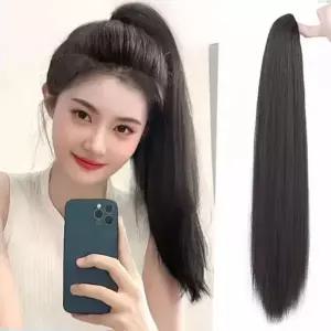 집게형 스트레이트 포니테일 부분가발 묶음머리 가발