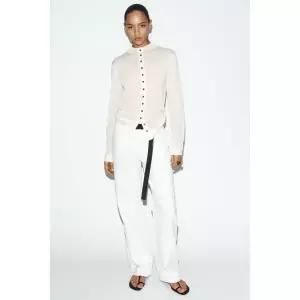 국내배송 자라 ZARA 여성 엑스트라 파인 니트 재킷 크림 2142081712 1805686