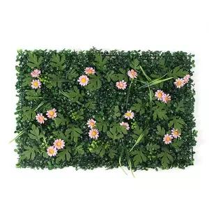 비타리토 벽장식 인조잔디 60x40cm 핑크플라워모조 시공용 인테리어 조경 매트 인공 조립식 실내정원 조경