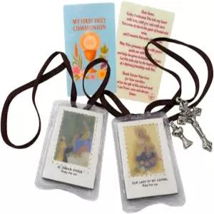 웨스트몬 미국 홀리 카드 라미네이트가 적용된 최초의 성찬 소년 견갑골 세트 브라운 라미네이트 액세서리