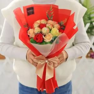 벨르 페레로로쉐 비누꽃다발 (레드) 초콜릿 사탕 부케 졸업식 입학식