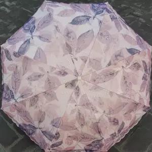 퍼플 나뭇잎 양산 3단 접이식 우산 여름