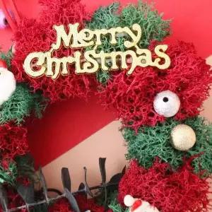 크리스마스 모스 리스 DIY 패키지 (10개 묶음) 소품리스 크리스마스카