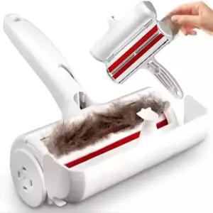 애완동물 털 제거기 및 재사용 가능한 보푸라기 롤러 - 가구 소파 카펫 침구용 고양이 개 휴대용 다목적