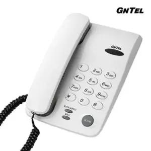 지엔텔460/화이트 심플한 기본형 유선전화기 재다이얼 사무실 매장 전화기