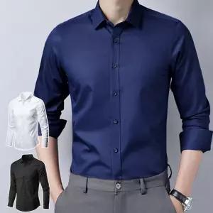 와이셔츠 남자 슬림핏 정장 긴팔 남방 드레스셔츠 남성복