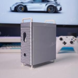 호환 2024 Mac 미니 M4 PC 수직 스탠드 컴퓨터 케이스 보호 커버  3D 인쇄 액세서리