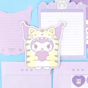 산리오 쿠로미 코스튬 모양 캐릭터 편지지 세트 10개입
