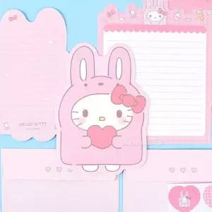 산리오 헬로키티 코스튬 모양 편지지 10개입 캐릭터 문구 세트