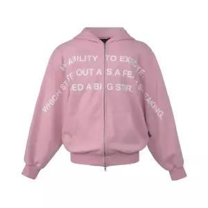 ESC STUDIO (RESTOCK item)lettering hoodie zip-up(pink) ESC744 203063