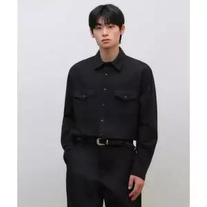무신사스탠다드 옥스포드 웨스턴 셔츠 블랙 1622504