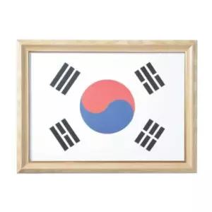 대상액자 태극기액자A3- 원목색 A3용