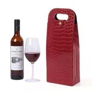 클래식가죽와인캐리어2구캠핑와인백크로커레드