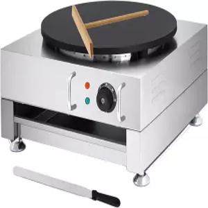 전기 크레페 메이커 16인치 대형 팬케이크 기계 그리들과 나무 스프레더 및 주걱 포함