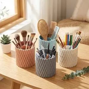 [셀러허브 1]브러쉬 펜슬 빗 꽂이 다용도 화장대 수납 통 정리함