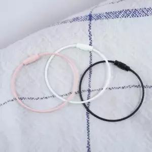 [셀러허브]와이어줄 키링 열쇠 고리 키홀더 메탈릭 컬러 스틸 로프 버클 (S44004488)