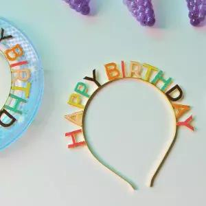 [아트박스]/올패턴 해피버스데이 생일 메탈 머리띠