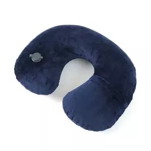 굿웰 에어 목쿠션 휴대용 여행 장거리 목베개 네이비