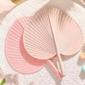 [셀러허브 패션]두꺼운 PK 손잡이 대형 잎모양 플라스틱 왕부채 손잡이부채 대왕부채 플라스틱부채 대형부