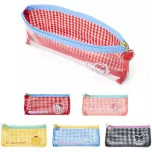 산리오캐릭터즈 클리어 펜케이스(펜파우치/필통)_체크