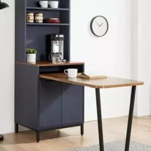 광파오븐수납장 전자렌지다이 밥솥장 네이비 겸용