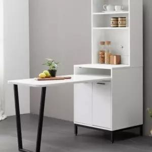 오븐장 렌지대수납장 밥솥선반 화이트 겸용 세트