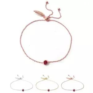 B040 루비 4mm 크리스탈 슬라이드 체인팔찌