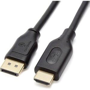 Amazon Basics 디스플레이포트-HDMI 케이블, 단방향, 4k@30Hz, 1920x1200, 1080p, 비디오 및 오디오, 금도금 커넥터, 10피트, 검은색