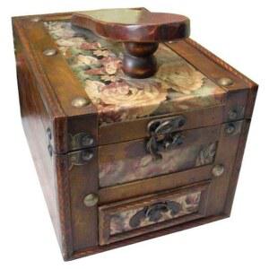 구두닦이상자 받침대 엔틱 수납함 구두약 구두솔 신발 상자 신발닦이 수선 박스 엽전 관리