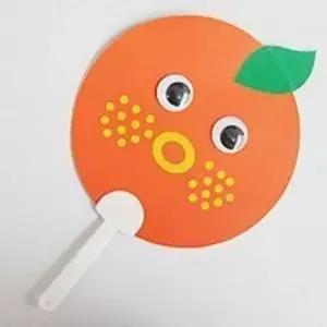 [셀러허브 패션]오렌지 부채 만들기 미니손부채 휴대용손부채
