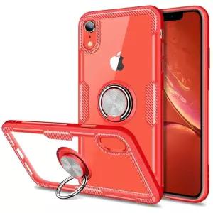 SORAKA 아이폰 XR용 투명 케이스, 마그네틱 자동차 휴대폰 홀더와 호환, 슬림 핏 하드 케이스 + TPU 링 홀