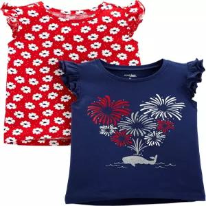 카터스 걸스 반팔 셔츠와 상의 3팩의 심플 조이